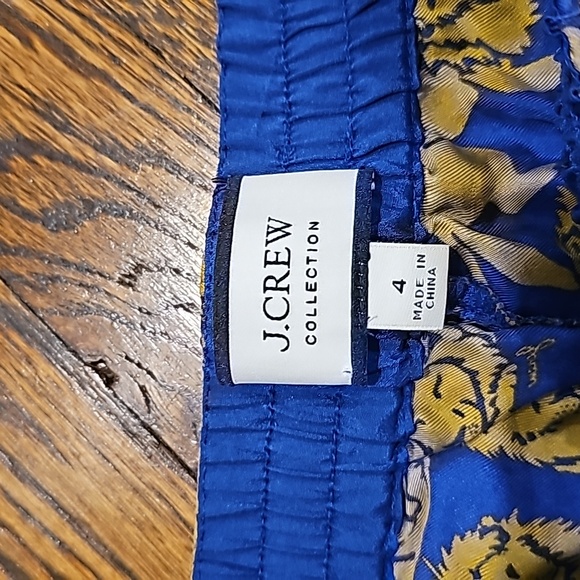 J. Crew Collection Silk Twill Relaxed Pants in Sleepy Lions - Picture 10 of 11